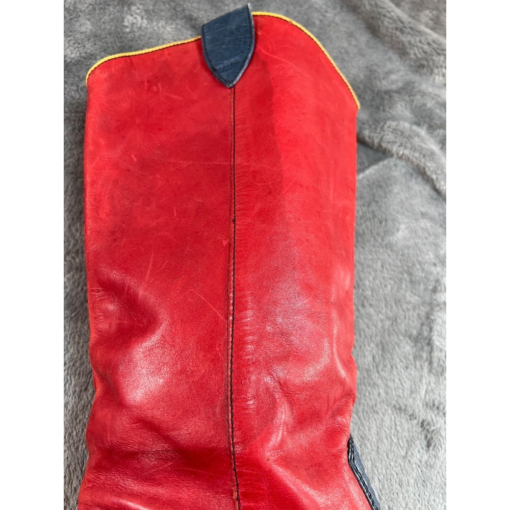 Nine West Vintage Cowgirl Boots Womens 10 Yellow Rose Y2K Made in Brazil - Picture 7 of 15